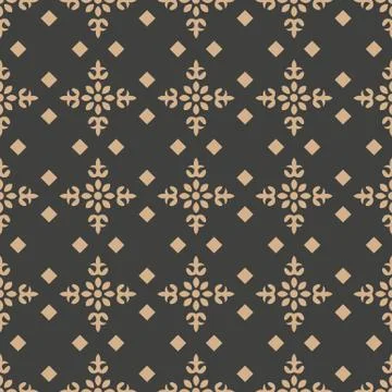 Vector damask seamless retro pattern background check garden leaf flower kale イラスト素材