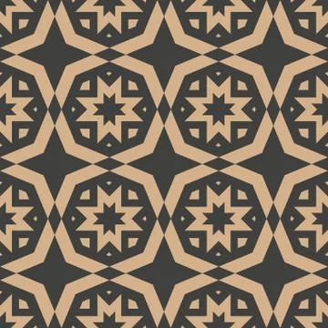 Vector damask seamless retro pattern background polygon geometry star cross f Illustrazione stock