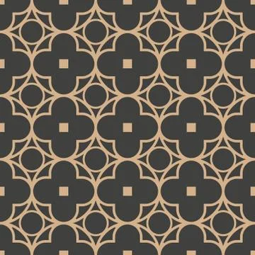 Vector damask seamless retro pattern background round curve cross flower fram Stock Illustration