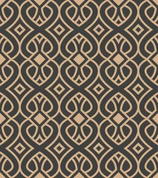 Vector damask seamless retro pattern background spiral curve cross geometry f Illustrazione stock