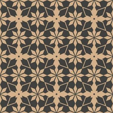 Vector damask seamless retro pattern background polygon star cross geometry f 스톡 일러스트