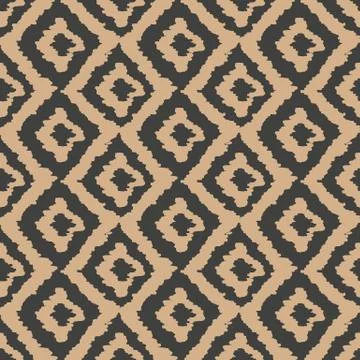 Vector damask seamless retro pattern background geometry hand drawn check Stockillustratie