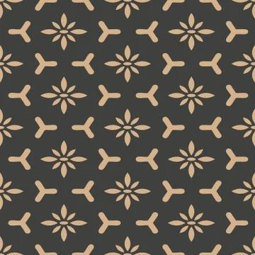 Vector damask seamless retro pattern background polygon geometry cross frame  Stock Illustration