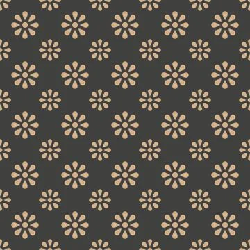 Vector damask seamless retro pattern background round cross flower イラスト素材