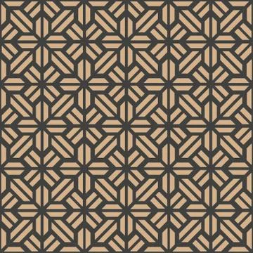 Vector damask seamless retro pattern background geometry polygon cross kaleid 库存插图