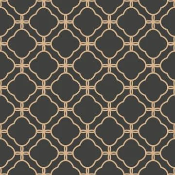 Vector damask seamless retro pattern background curve cross frame chain Illustrazione stock