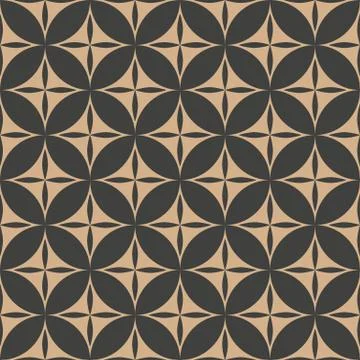 Vector damask seamless retro pattern background round curve cross frame kalei Illustrazione stock