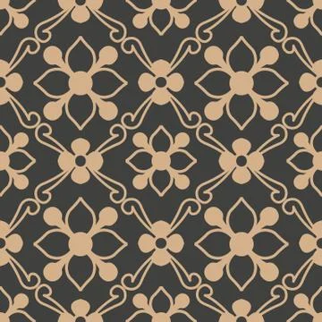 Vector damask seamless retro pattern background spiral curve cross leaf frame 스톡 일러스트