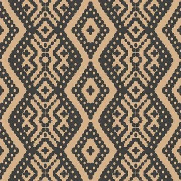 Vector damask seamless retro pattern background check geometry cross aborigin 스톡 일러스트