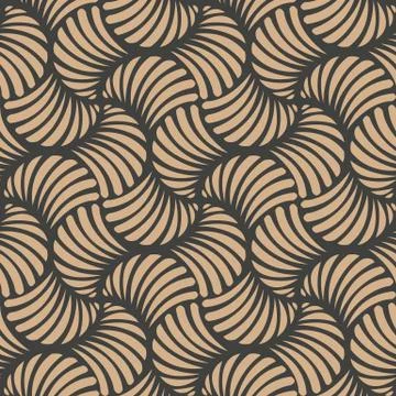 Vector damask seamless retro pattern background wave spiral curve cross vorte Illustrazione stock