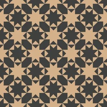 Vector damask seamless retro pattern background star polygon geometry cross k Illustrazione stock