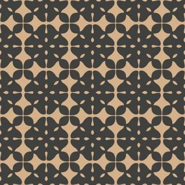 Vector damask seamless retro pattern background curve cross geometry check fr Illustrazione stock