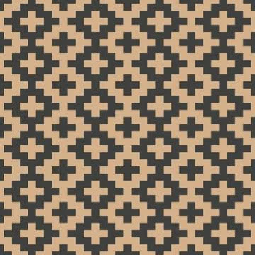 Vector damask seamless retro pattern background geometry cross check frame ka 스톡 일러스트