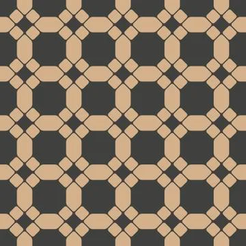 Vector damask seamless retro pattern background polygon round curve cross fra 스톡 일러스트