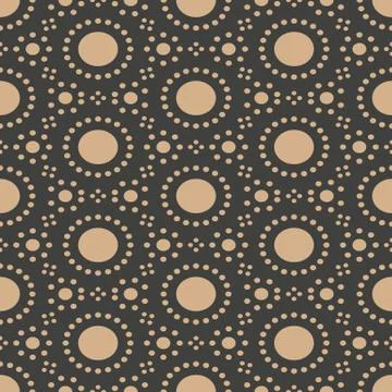 Vector damask seamless retro pattern background round dot line geometry frame Illustrazione stock