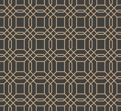 Vector damask seamless retro pattern background geometry polygon cross frame  库存插图