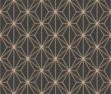 Vector damask seamless retro pattern background geometry polygon cross frame  Illustrazione stock