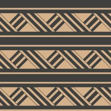 Vector damask seamless retro pattern background triangle cross geometry frame Stock Illustration