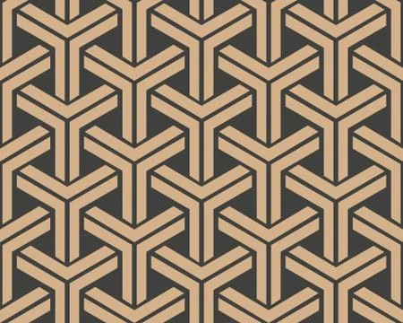 Vector damask seamless retro pattern background triangle geometry cross frame Stock Illustration
