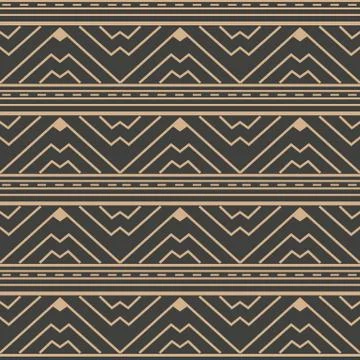 Vector damask seamless retro pattern background triangle wave cross frame lin 스톡 일러스트