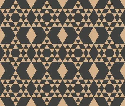 Vector damask seamless retro pattern background polygon geometry triangle cro 스톡 일러스트