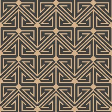 Vector damask seamless retro pattern background triangle geometry spiral cros Illustrazione stock