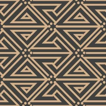 Vector damask seamless retro pattern background spiral vortex triangle cross  Illustrazione stock