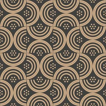 Vector damask seamless retro pattern background semi round curve cross frame  Stock Illustration