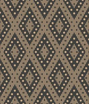 Vector damask seamless retro pattern background geometry check cross frame do 库存插图