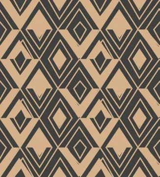 Vector damask seamless retro pattern background diamond geometry check cross  Stock Illustration