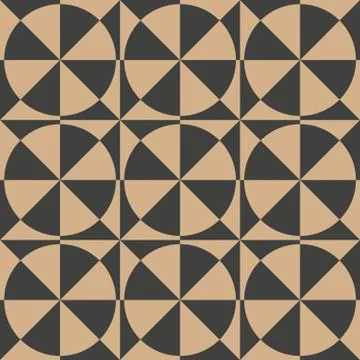 Vector damask seamless retro pattern background geometry round vortex cross Stock Illustration