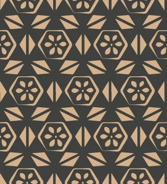 Vector damask seamless retro pattern background polygon geometry triangle cro Illustrazione stock