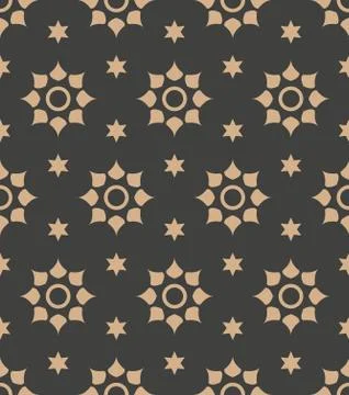 Vector damask seamless retro pattern background star cross flower kaleidoscop 스톡 일러스트
