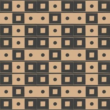 Vector damask seamless retro pattern background geometry square round cross k Illustrazione stock