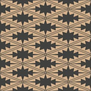 Vector damask seamless retro pattern background geometry rhomb check sawtooth Stock Illustration
