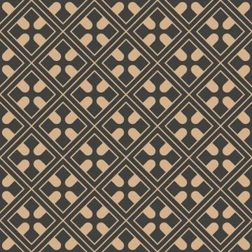 Vector damask seamless retro pattern background geometry square check cross f Stock Illustration