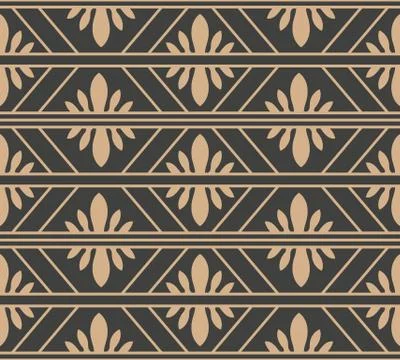 Vector damask seamless retro pattern background check geometry cross frame li Stockillustratie