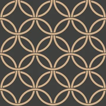 Vector damask seamless retro pattern background oriental round curve cross fr Stock Illustration