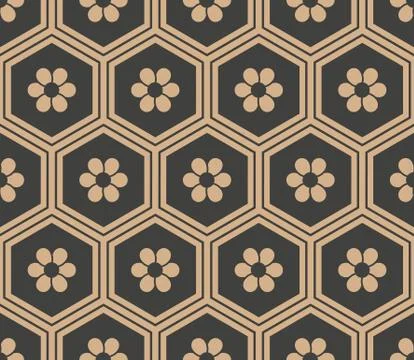 Vector damask seamless retro pattern background oriental polygon cross frame  스톡 일러스트