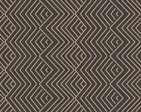 Vector damask seamless retro pattern background triangle spiral geometry cros Stock Illustration