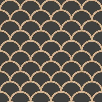 Vector damask seamless retro pattern background round curve cross scale frame 스톡 일러스트