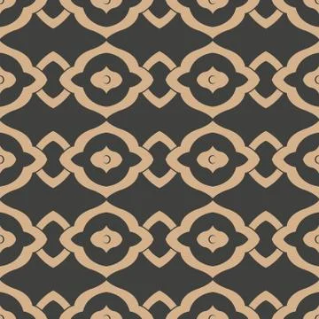 Vector damask seamless retro pattern background oriental curve spiral cross f Illustrazione stock