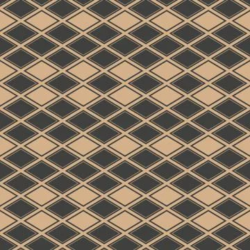 Vector damask seamless retro pattern background geometry check cross frame ka Illustrazione stock