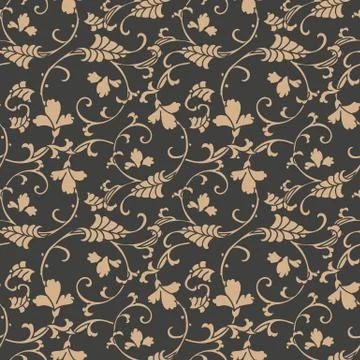 Vector damask seamless retro pattern background oriental spiral curve cross f 스톡 일러스트