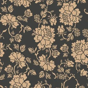 Vector damask seamless retro pattern background spiral curve cross leaf frame Illustrazione stock