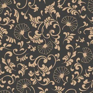 Vector damask seamless retro pattern background spiral curve cross oriental f Illustrazione stock