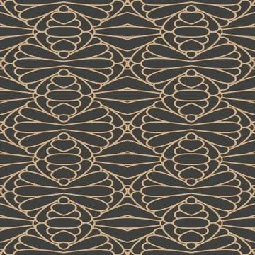 Vector damask seamless retro pattern background curve cross geometry frame li 스톡 일러스트