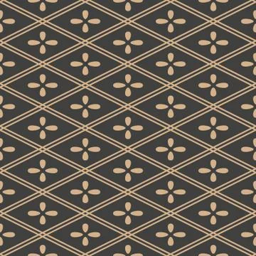 Vector damask seamless retro pattern background check geometry cross frame li Illustrazione stock