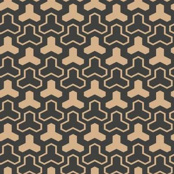Vector damask seamless retro pattern background polygon geometry cross triang Stock Illustration