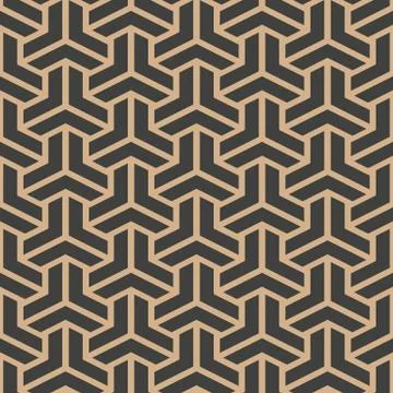 Vector damask seamless retro pattern background triangle geometry polygon cro Stock Illustration